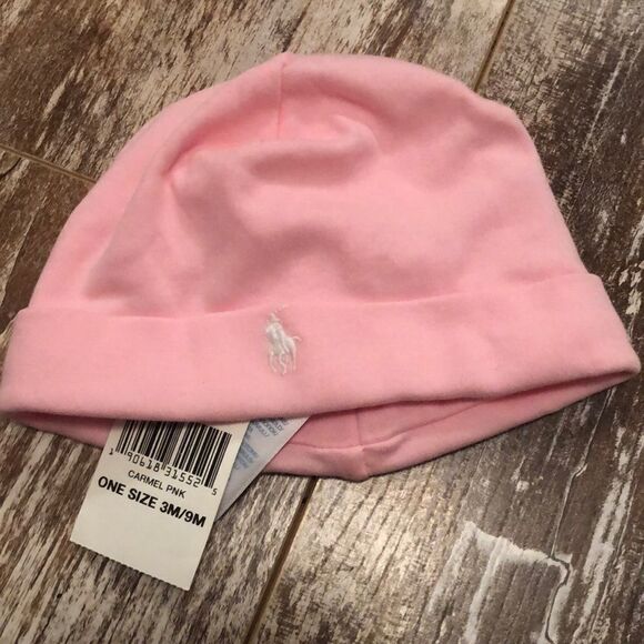 New Ralph Lauren Hat Carmel Pink 3-9 months - Picture 1 of 2